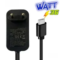 Zazitec ZT-PD36C PD Fast charger 36W USB Type C Quick Charge 3.0 Power Delivery - 2M Kabel - Black - Geschikt voor Samsung, Apple, Huawei, Xiaomi, Oppo, LG en Motorola etc.