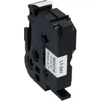 PrintAbout Huismerk vervangt Brother TZe-241 Tape Zwart op wit (18 mm)