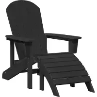 vidaXL Adirondack-stoel Zwart 82 x 74 x 92 cm HDPE
