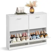 Mazazu - Schoenenkast - 16 tot 28 paar - Wit - 105.5x24x82.7