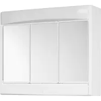 Van Marcke GO Spiegelkast Saphir 60x18x51cm Kunststof 2 Laden Met Verlichting