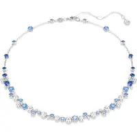 Swarovski Ketting blauw / zilver