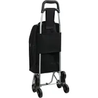 vidaXL Winkelwagen Zwart 39,5 x 33 x 93 cm Oxford stof