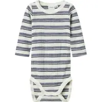 Name it Rompertje/body 'NBMWang' duifblauw / donkerblauw / wit