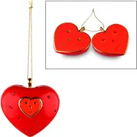 Alessi Kerstboomversiering CUORE E CUORA, rood, Alessi