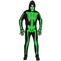 Widmann Gif Groene Halloween Skeletman Kostuum