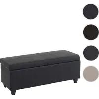 Generique Opbergkist Kriens, zitbank, kunstleer, 45x114x45cm ~ zwart mat