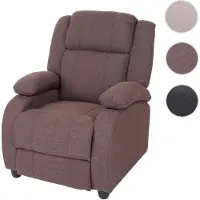 Mendler Tv-fauteuil Lincoln, relaxfauteuil, ligfauteuil, bekleding: stof/textiel, frame: mahonie
