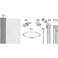 Alberts 634247 gaashek als complete hekwerkset, voor inbetonneren, verzinkt, hoogte 120 cm, lengte 25 m