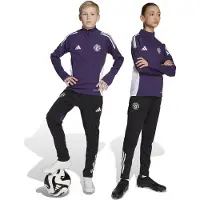 Adidas Manchester United Trainingspak 1/4-Zip 2025-2026 Kids Paars Zwart Wit