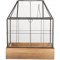 Clayre & Eef Decoratie Kweekkastje 26x17x32 cm Transparant Glas