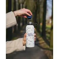 Heinen Delfts Blauw Waterfles De Blauwe Fiets - Geïsoleerd - RVS - 500 ml