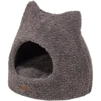 Animal Boulevard Curl Plush iglo schuilplaats kat Grijs