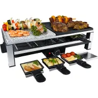 Steba RC 108 - 2-in-1 hoogwaardige Gourmet & Steengrill - 8 personen - 50 x 25 cm - 2000 Watt