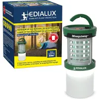 Luxan Outdoor uv led muggen- en insectenlamp / insectenverdelger - 30m² bereik, dubbele golflengte technologie, usb oplaadbaar, ophangbaar met haak, ideaal voor tuin, terras en camping
