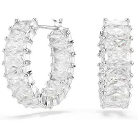Swarovski Oorbellen 'Matrix' zilver / transparant