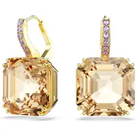 Swarovski Oorbellen 'Millenia' karamel / goud / lavendel