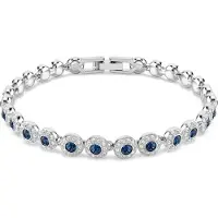 Swarovski Armband 'Una' blauw / zilver