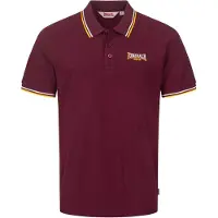 Lonsdale Shirt 'Velton' curry / wijnrood / wit