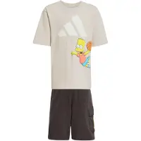Adidas Trainingspak 'The Simpsons' crème / donkergeel / zalm roze / zwart
