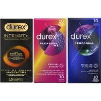 Durex - 30 stuks Condooms - Intensity 10st Nieuwste generatie ultradun, gedeelde lichaamswarmte - Pleasure Me met ribbels 10st - Performa vertragende effect 10st - Voordeelverpakking