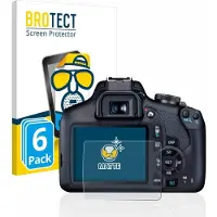 BROTECT - Screenprotector voor Canon EOS 2000D - Folie Beschermfolie matte 6 Stuks