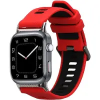 Kwmobile horlogebandje geschikt voor Huawei Watch D2 polsband - Smartwatch bandje van TPU - Activity tracker horloge band in rood / zwart