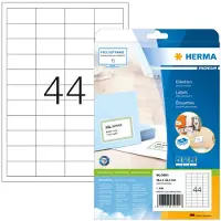 Herma Premium 5051 permanent hechtende etiketten A4 48,3 x 25,4 mm wit (1100 etiketten)