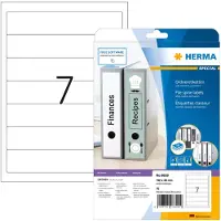 Herma Rugetiket Klevend Smal 8620 A4 192 x 38 mm Wit 10 Vellen à 7 Etiketten