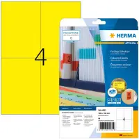 Herma 4561 verwijderbare etiketten A4 105 x 148 mm geel (80 etiketten)