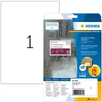 Herma Folien-Etiketten SPECIAL, 210 x 297 mm, transparent mit Rand, Polyesterfolie, wetterfest, Öl und Schmutz - 1 Stüc