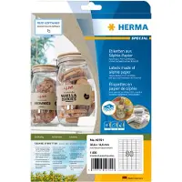 Herma 10751 gerecyclede universele etiketten A4 35,6 x 16,9 mm natuurlijk bruin (1600 etiketten)