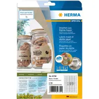 Herma 10750 gerecycleerde universele etiketten A4 25,4 x 10 mm natuurlijk bruin (3780 etiketten)