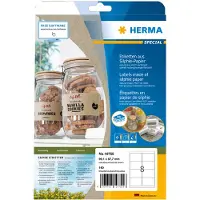 Herma 10755 gerecyclede universele etiketten A4 99,1 x 67,7 mm natuurlijk bruin (160 etiketten)