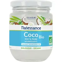 Natessance Biologische Kokosolie 100% Puur Koudgeperst 200 ml Olie