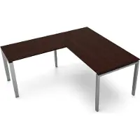 Kerkmann Büromöbelfabrik Hoekbureau Beta 160cm donkerbruin hoogte verst.