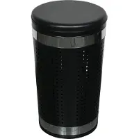 Spirella MSV Wasmand Dubai - rvs metaal - zwart - 46 liter compartiment - 35 x 60 cm - Wasmanden