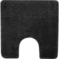 Spirella Brizzolo Badmat Zwart - Zachte Acryl Badkamermat 55 cm - Antislip Bad Mat voor Badkamer