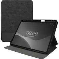 Kwmobile hoes geschikt voor Apple iPad Pro 11" (2024) - Slanke tablethoes met standaard - Tablet cover in antraciet / zwart
