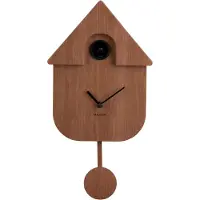 Karlsson Wandklok Modern Cuckoo donker hout
