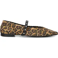 Stefano lauran Dames Ballerina's X1417 - Bruin - Maat 40
