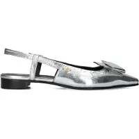 Fred de la bretoniere Women Elisse Sling Metallic Crinkle Leather Silver-Schoenmaat 37