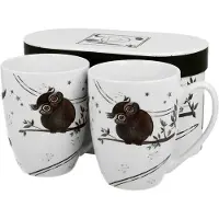 MamboCat Charmante Uilen set van 2 conische mokken + geschenkverpakking - 5902693932826