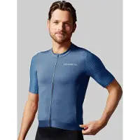 Acelera Professional Wielershirt | Fietsshirt Heren Korte Mouw | Wielrenshirt | Fietskleding | Grijs Blauw | Maat L