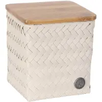 Handed By Opbergmand met deksel - Opberger - Organizer - Mand - Woonkamer - Babykamer - Slaapkamer - Badkamer - Top Fit Tiny high - beige - champagne