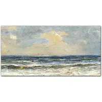 Tulup Canvas Doek Foto - Zee golven Schilderij Op Canvas - 100 cm x 50 cm - Veelkleurig Print Op Doek - Boheemse Canvas Kunst - Schilderij Canvas - Canvas Kunst voor de Woonkamer