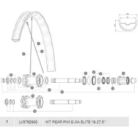 Mavic E-xa Elite 19 Achtervelg