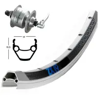 Exal Zx19 Qr Dynamo Shimano Dh3n72 26´´ Voorwiel