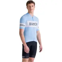 Santini Bianchi Retro 2025 Korte Mouw Wielertrui