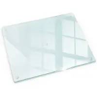 Tulup Glazen Snijplank - 52 x 40 cm - Anti-Slip Snijplanken - Rechthoekig Keukengerei - Transparant Anti-Slip Snijplanken - Snijplank Glas